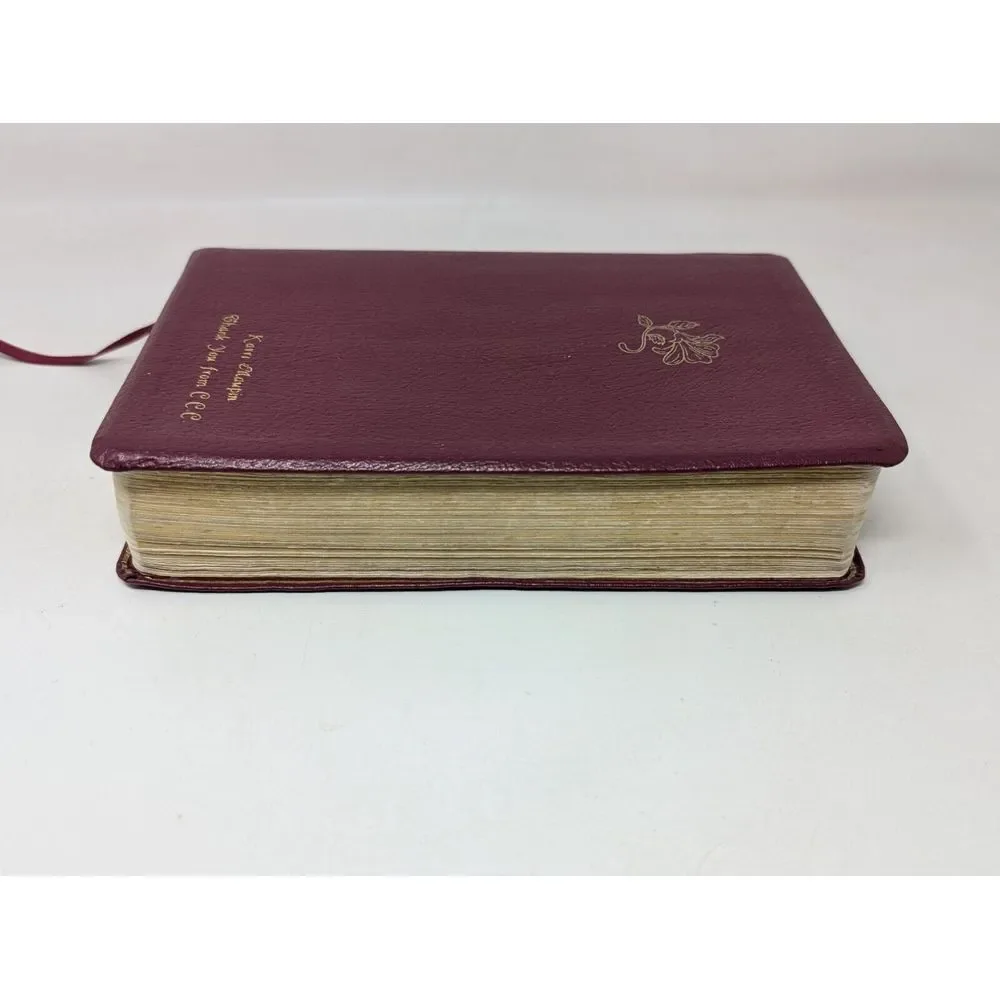 WOMEN'S DEVOTIONAL BIBLE‎ 2 Zondervan 1995 NIV Dark Pink Leather 90s Vintage